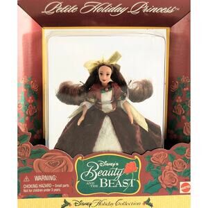 Disney Princess Belle Mini Barbie Doll 4” Christmas Ornament Box Petite Holiday